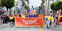 The Trevor Project at the Los Angeles Pride Parade.