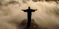 The Christ the Redeemer statue in Rio de Janeiro.