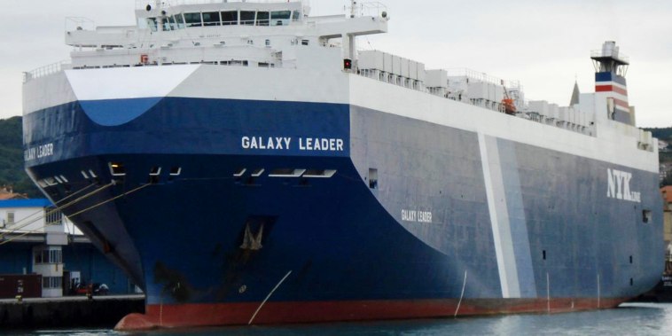 The Galaxy Leader at the port of Koper, Slovenia.