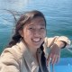 Nancy Ng take a selfie on Lake Atitlan in Guatemala.