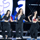 Girl group NewJeans perform during the K-pop Super Live" Concert in Seoul, South Korea on Aug. 11, 2023.